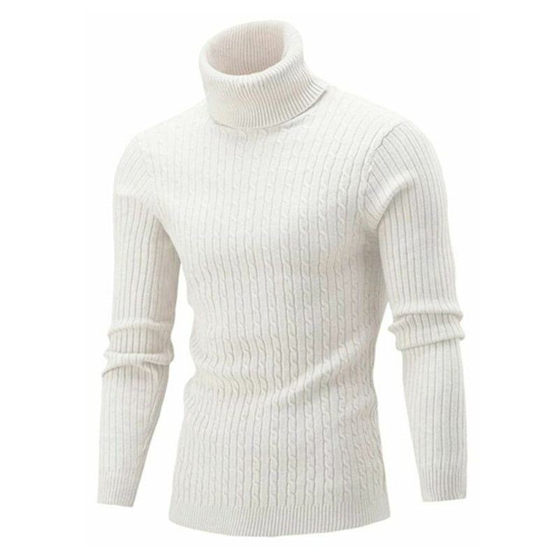 Rollkragenpullover für Herren, tailliert, wärmeisolierend