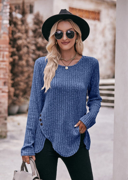 Rundhals-Langarmshirt für Damen | Relaxed Fit 3