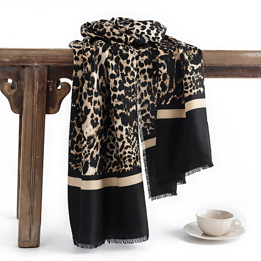 Schal mit Leopardenmuster für Damen | Vielseitiges Accessoire 0