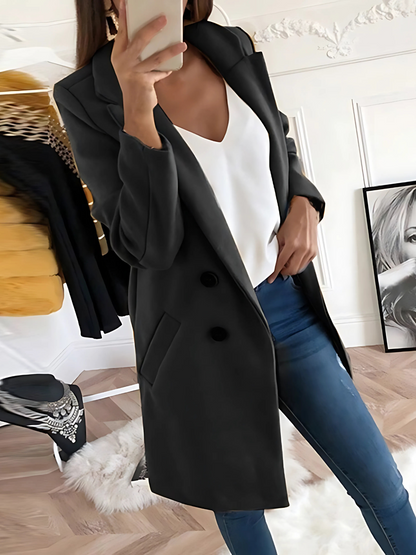 Schicker Designmantel für Damen, Langarm | Winter 2