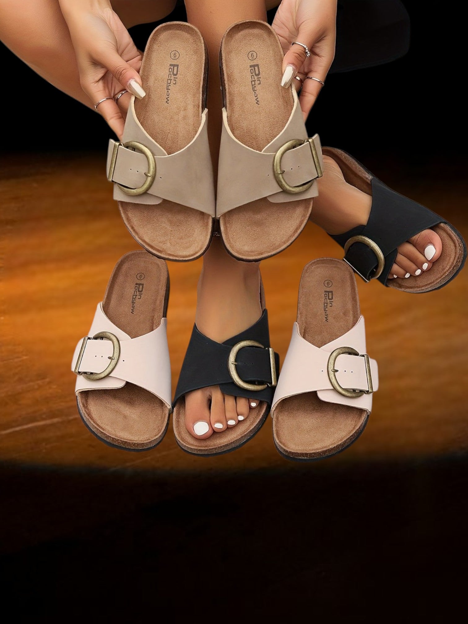 Serena | Bequeme Orthopädische Sandalen Damen aus Leder mit Rutschfester Sohle für den Sommer | Khaki 3