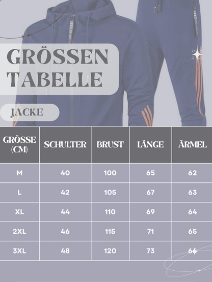 Herren-Trainingsanzug | Normale Passform, atmungsaktives Material | Lässig