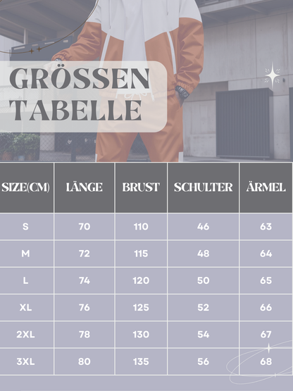 Herren-Trainingsanzug mit Kapuze, Blockdesign | Sportliche Passform