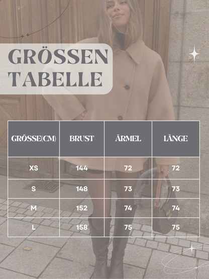 Oversized wollen mantel voor dames met knoopsluiting | heuplang