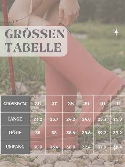 Gummistiefel voor dames | Wasserdichter hoher Schaft | Rutschfeste Sohle