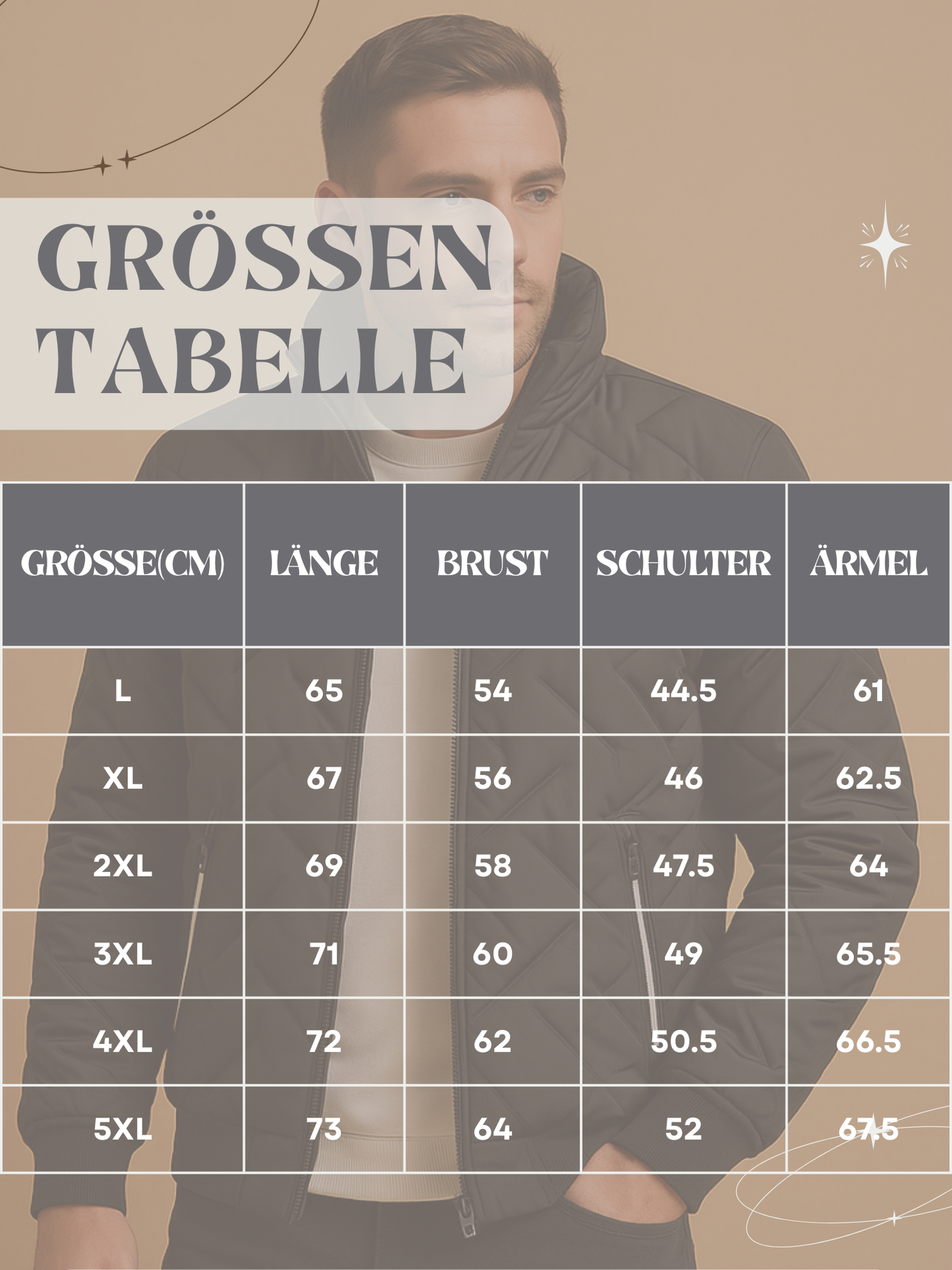 Isolierte, winddichte Herren-Daunenjacke | Winter