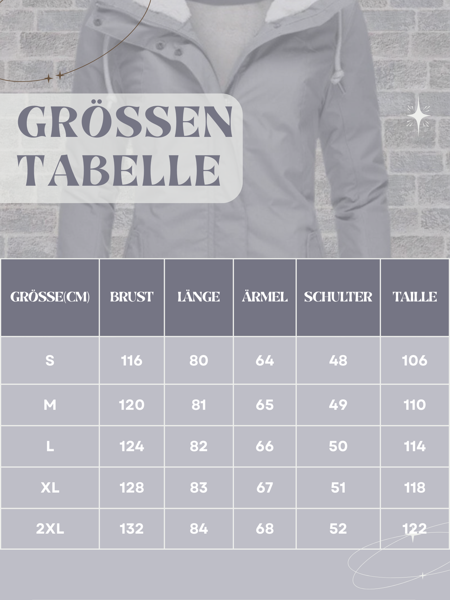 Wintermantel mit Kapuze für Damen | Normale Passform
