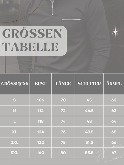 Poloshirt für Herren, Reißverschluss | Atmungsaktiv