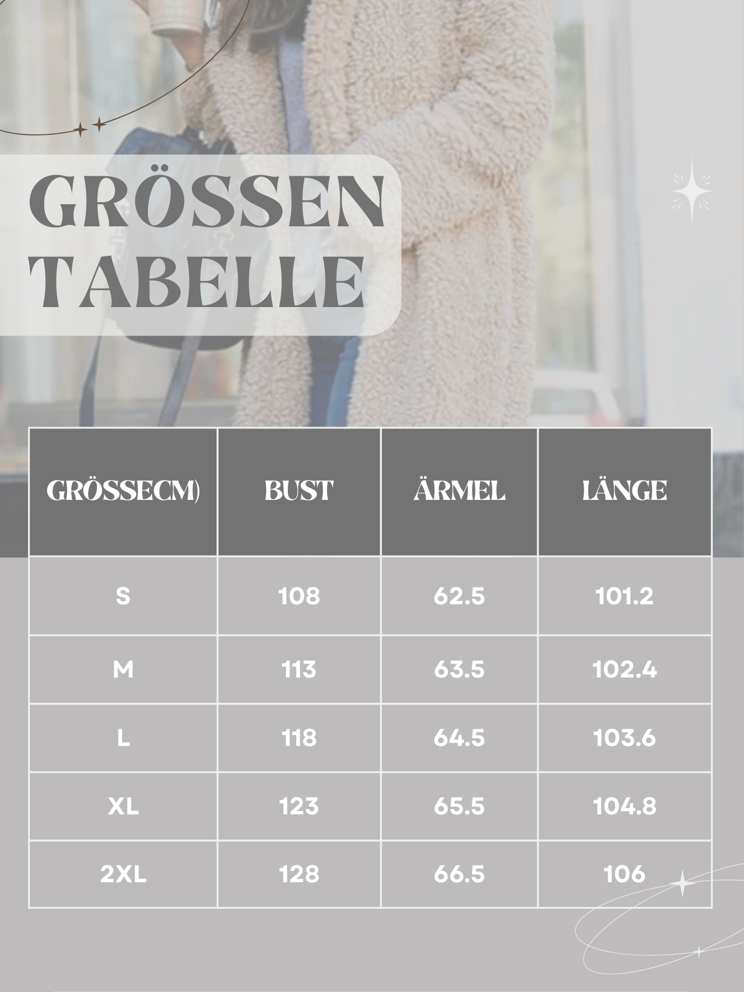Wintermäntel für Damen, Langer Teddymantel | Warm