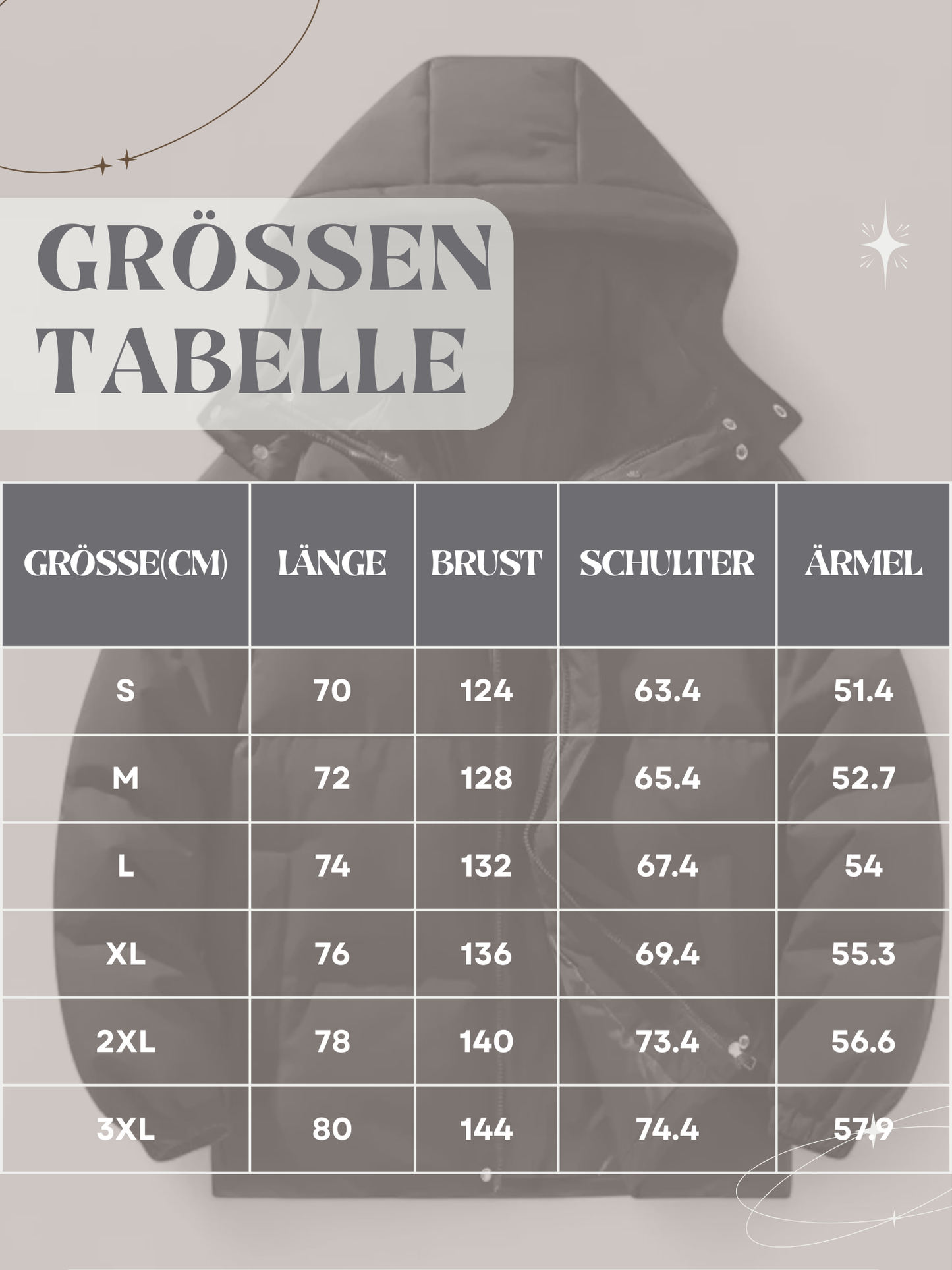 Herren-Daunenjacke, mit Kapuze, Oversized | Winter