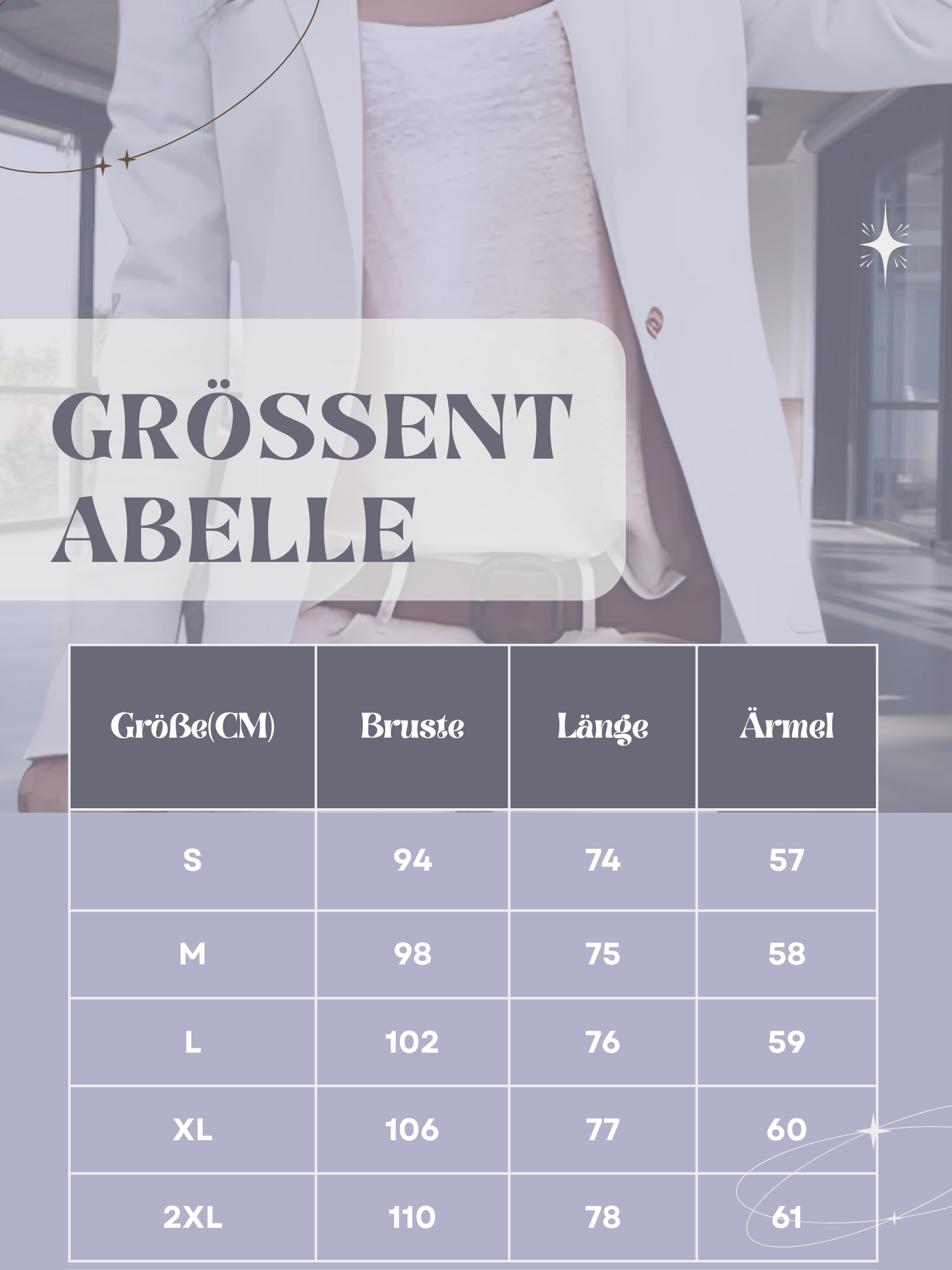 Damen maßgeschneiderter Fit Blazer mit einzelnen Taste Frontschließung