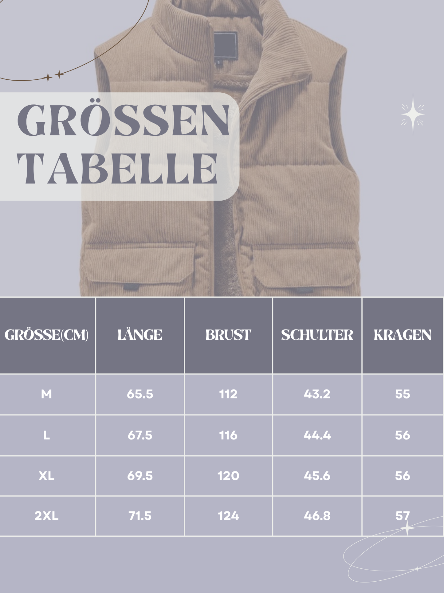 Cord-Winterweste für Herren | Slim Fit