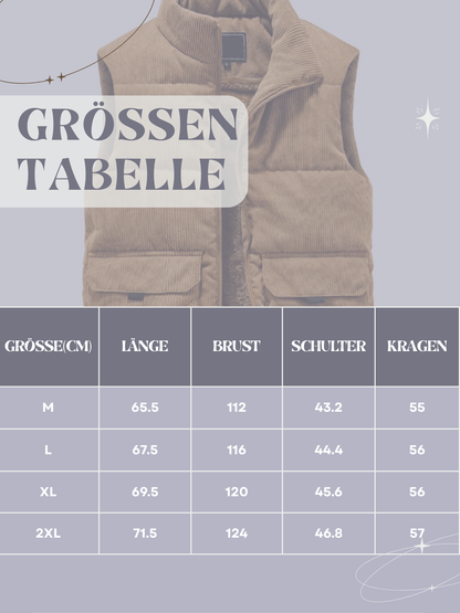 Cord-Winterweste für Herren | Slim Fit