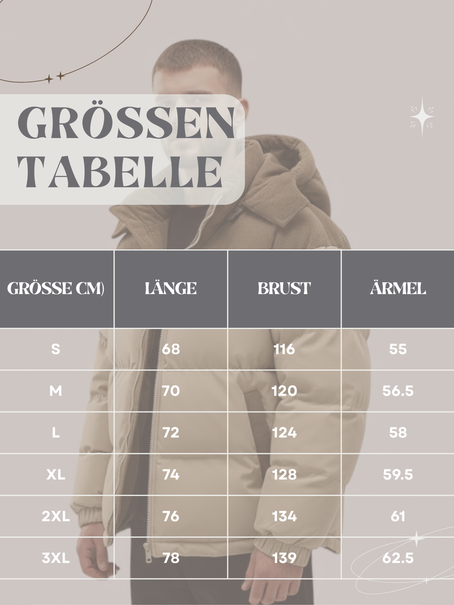 Winterjacke für Herren, fleecegefüttert, abnehmbare Kapuze | Isoliert