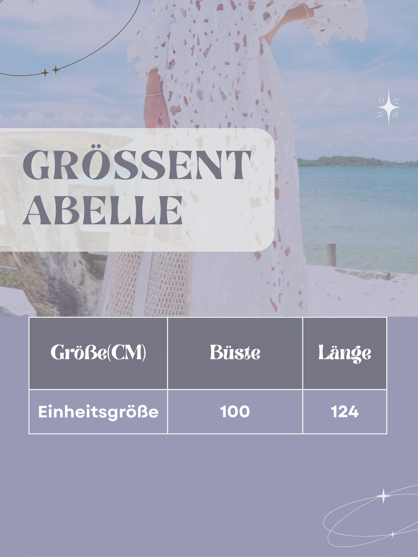 Laura | Elegantes Midi Strandkleid Damen aus floraler Spitze mit Quasten und bequemer Passform