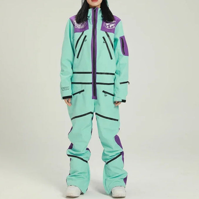 Ski Overall Damen | Wasserfest, Mit Kapuze | Winter 0