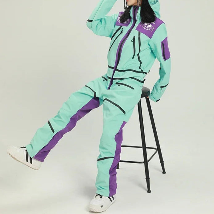 Ski Overall Damen | Wasserfest, Mit Kapuze | Winter 1