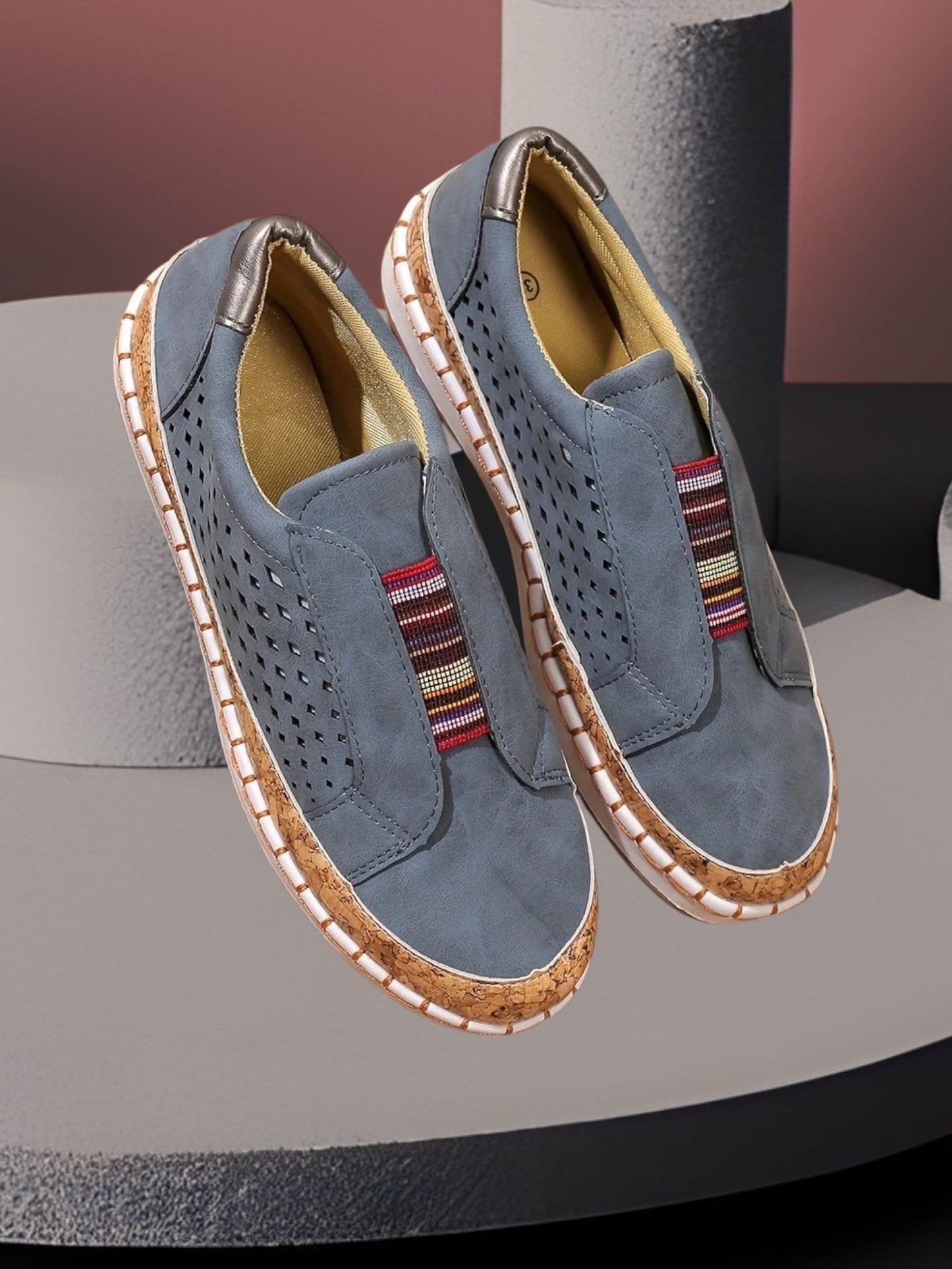 Slip-on-Schuhe mit schockabsorbierenden Sohlen für den ganzen Tag Komfort 0