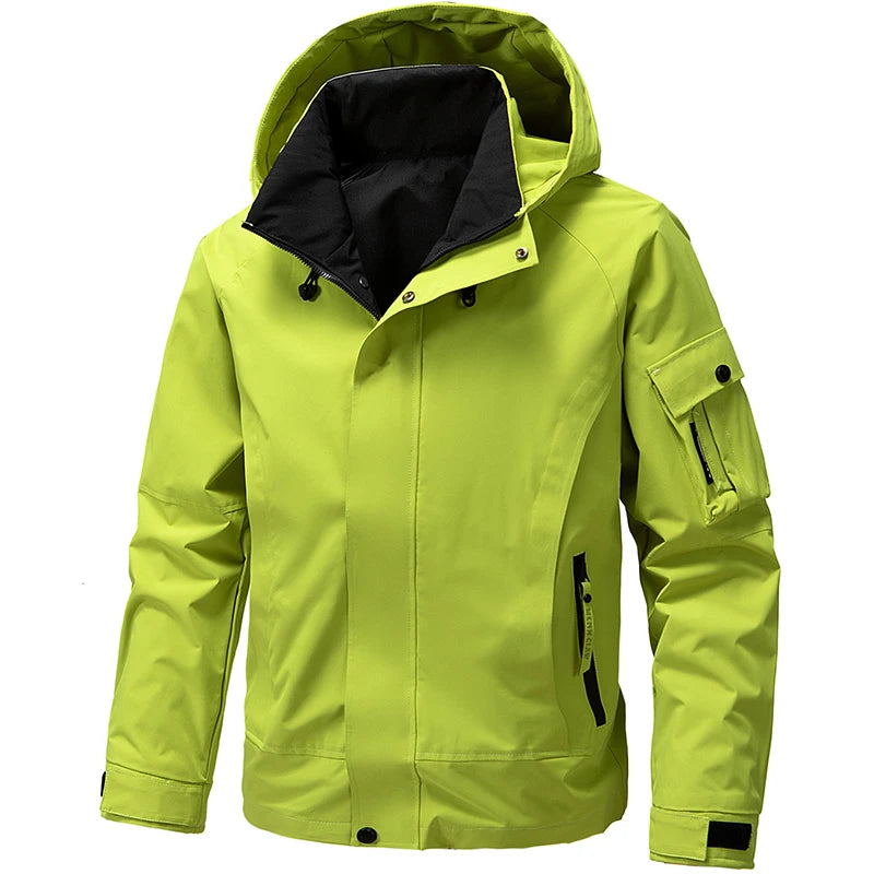 Softshell Jacke für Herren | Wasserabweisend mit Kapuze | 0