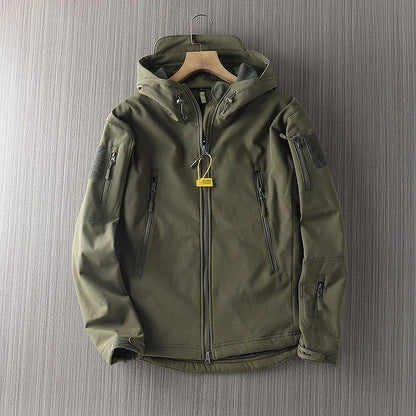 Softshelljacke Herren | Wasserabweisend, Mit Kapuze
