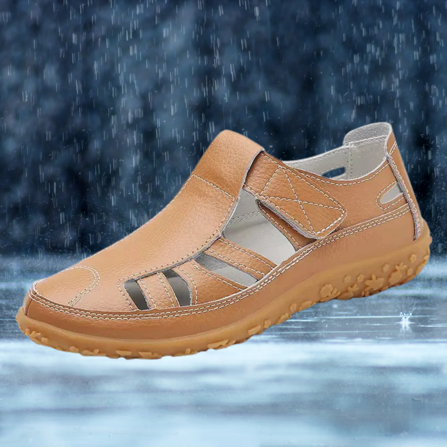 Sommersandalen mit sicherem Halt und individuell einstellbaren Riemen | Braun