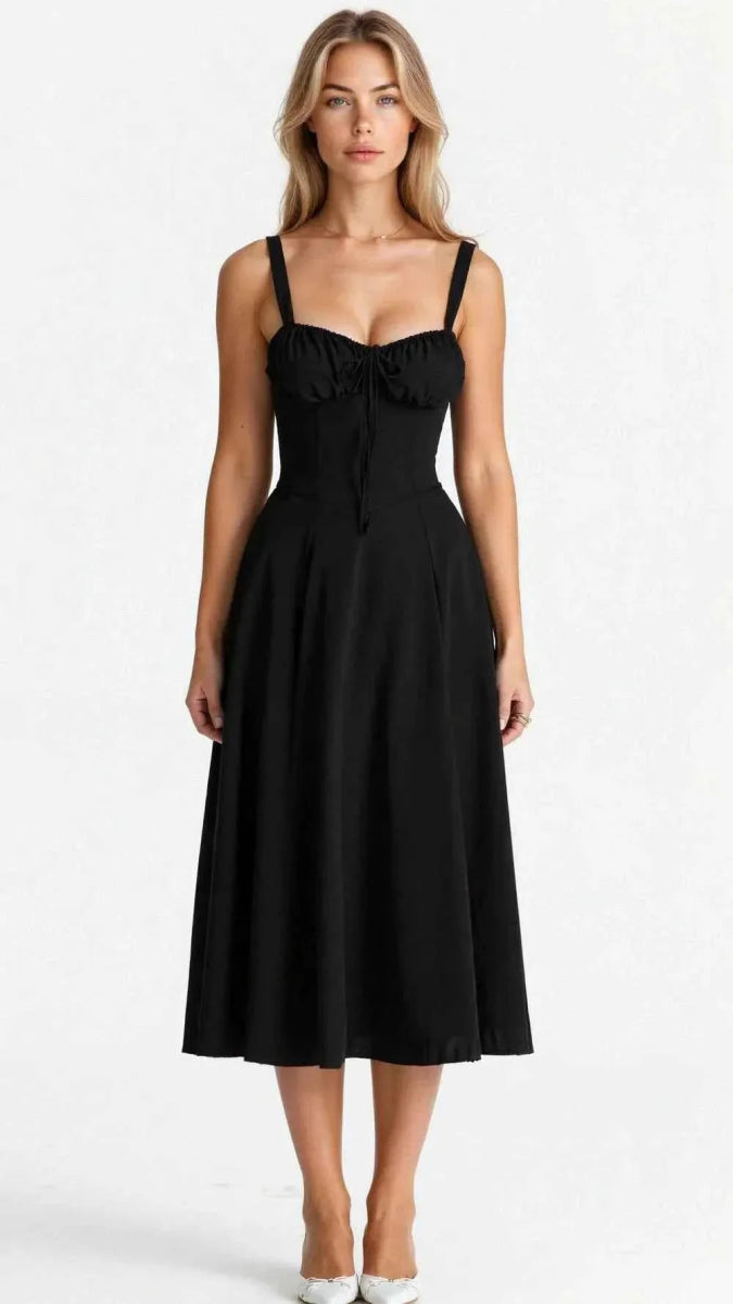 Midikleid Damen | Korsett-Oberteil & Sweetheart-Ausschnitt