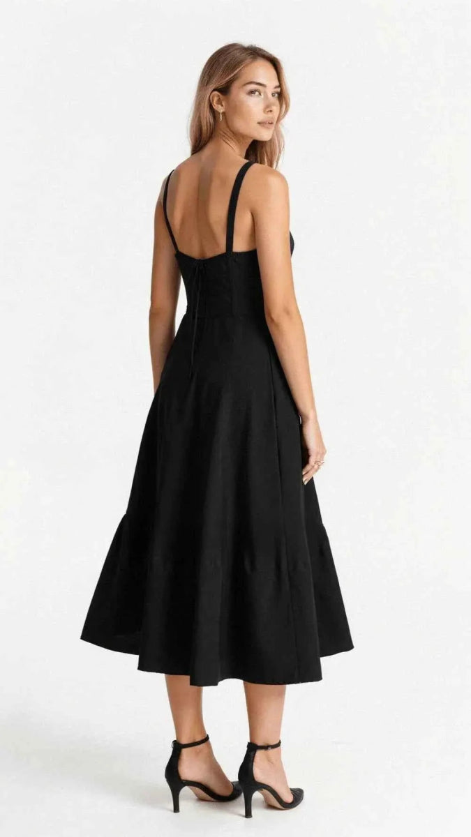 Midikleid Damen | Korsett-Oberteil & Sweetheart-Ausschnitt