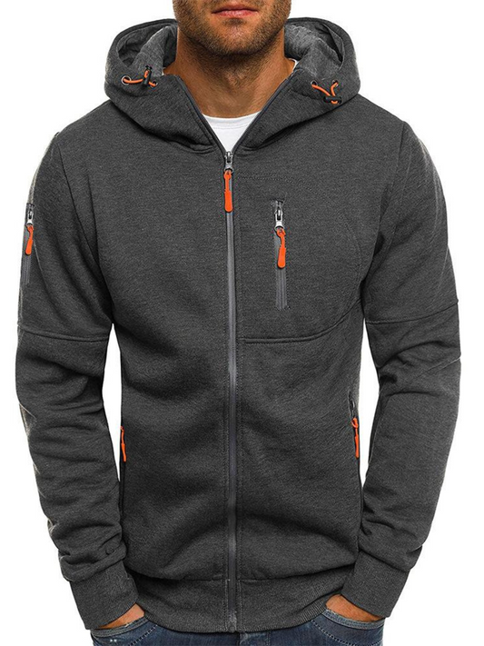 Sportjacke für Herren, Slim Fit mit Kapuze | Leicht 0