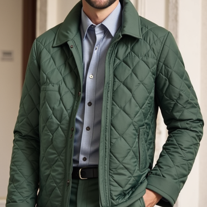 Steppjacke für Herren | Regular Fit | Mit Reißverschlusstaschen | 1