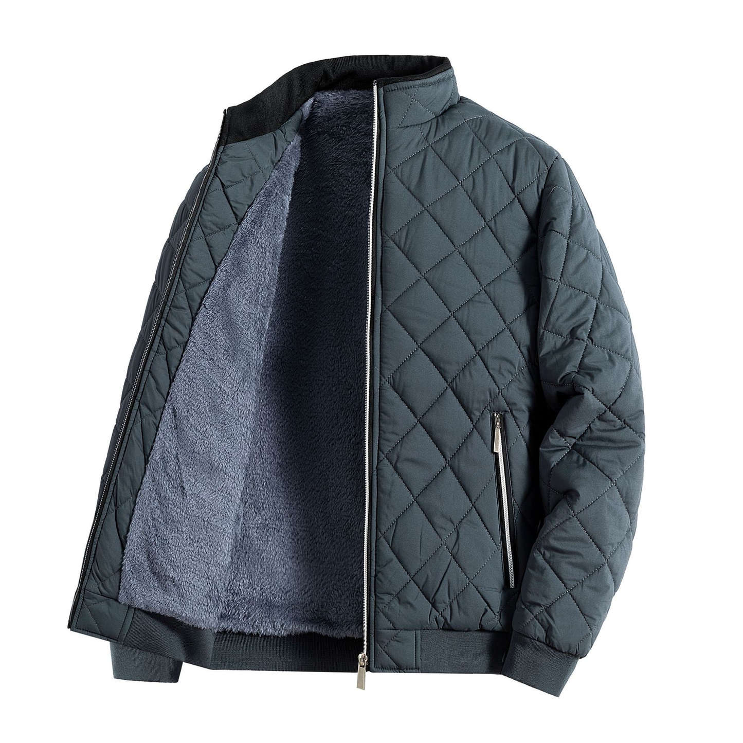 Steppjacke für Männer | Hochschließend, Warm, Fleece | 1
