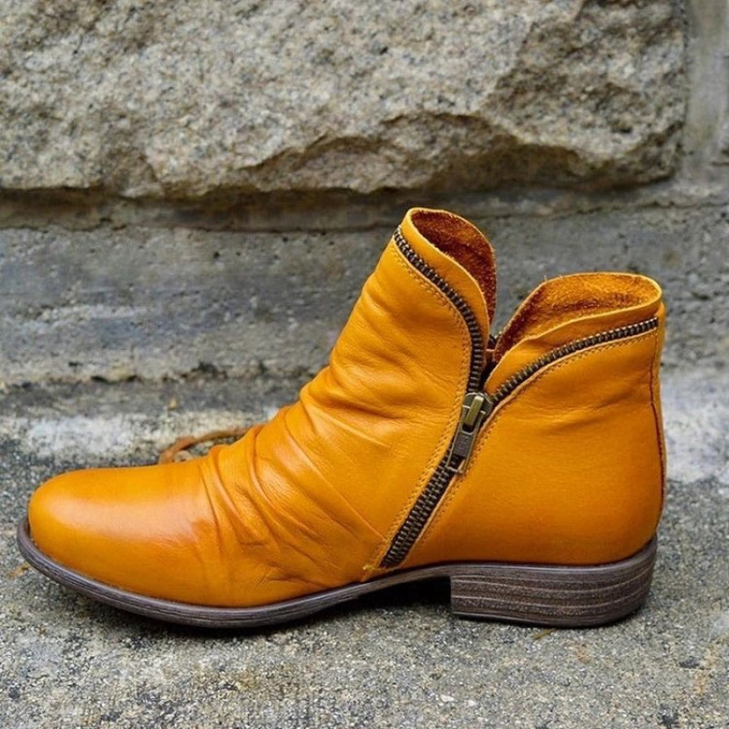 Stiefeletten für Damen, seitlicher Reißverschluss, Raffdetails | Komfort für jeden Tag 1