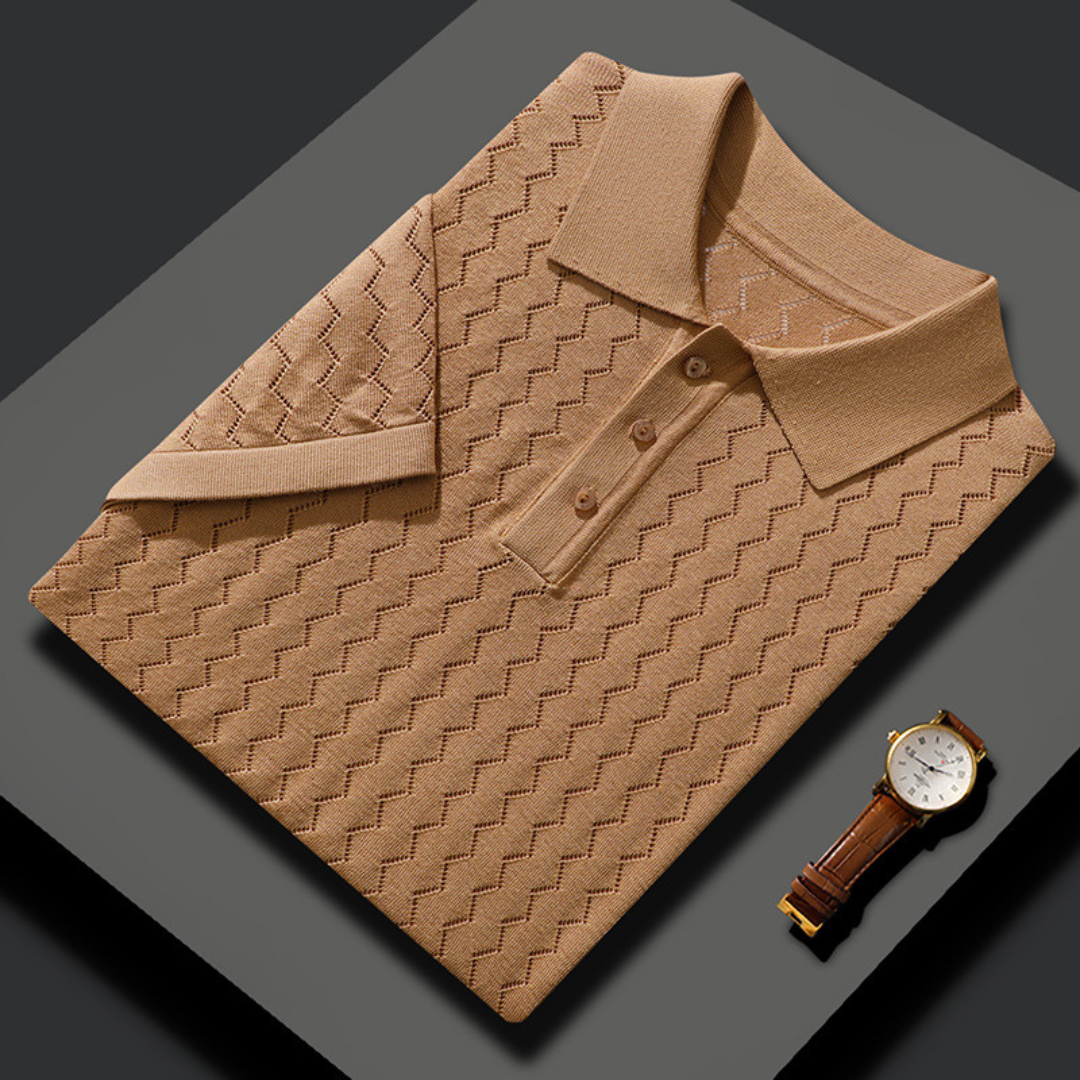 Strick-Poloshirt für Herren | Strukturiertes Finish 1