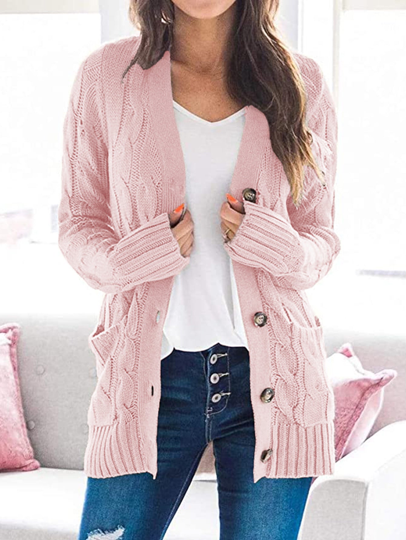 Strickjacke Damen Langarm Entspannter Fit | Vielseitig 1