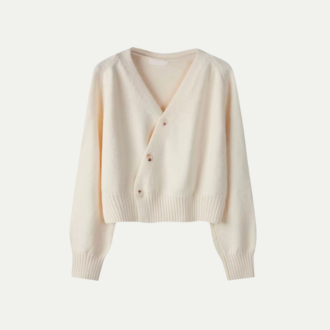 Strickjacke für Damen Oversized Schrägknopf-Design | Winter 2