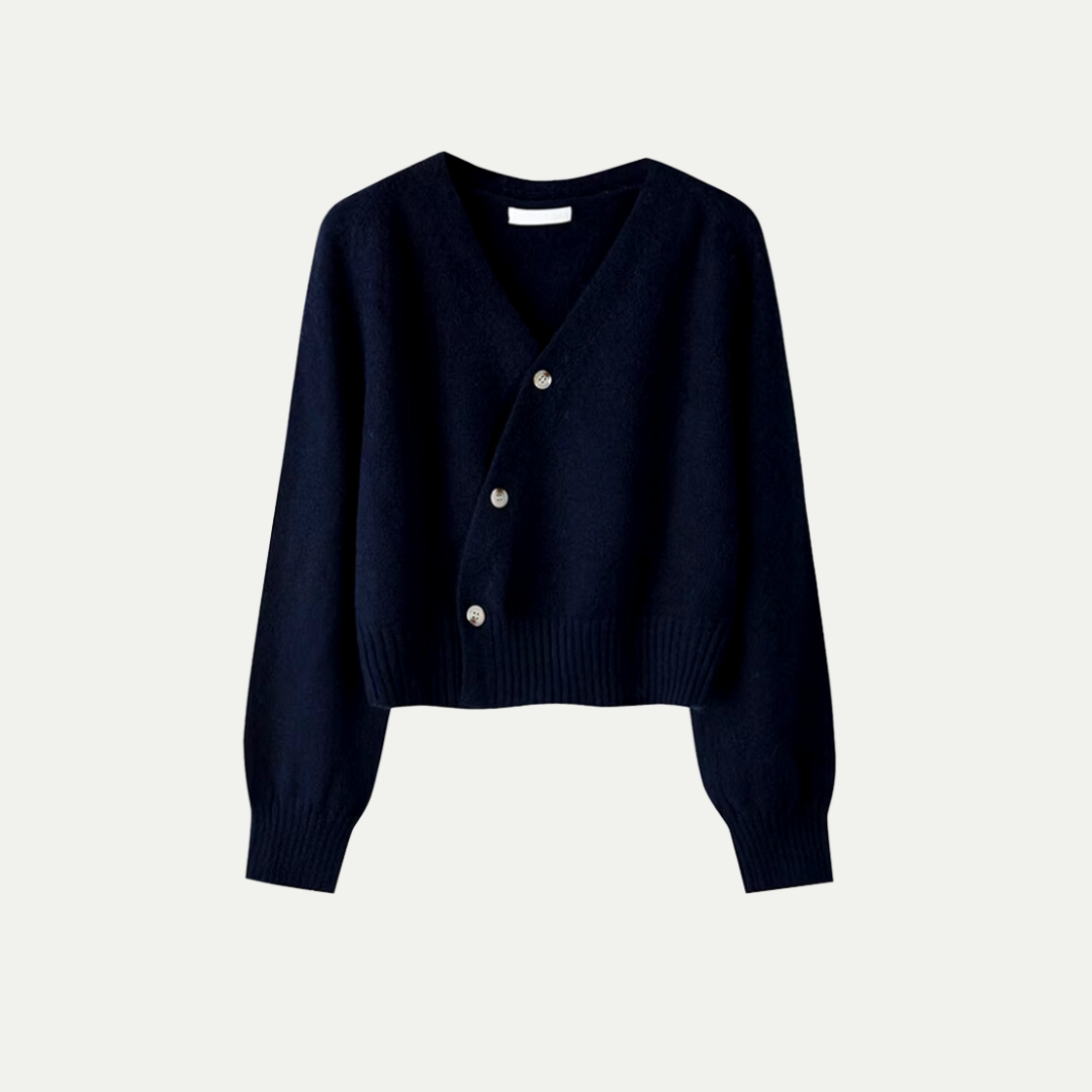 Strickjacke für Damen Oversized Schrägknopf-Design | Winter 3