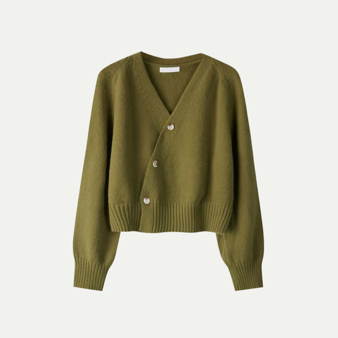 Strickjacke für Damen Oversized Schrägknopf-Design | Winter 4