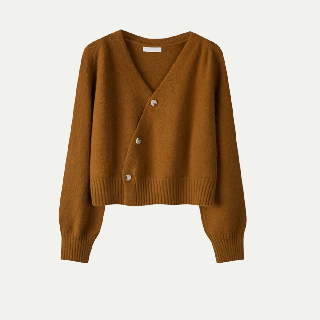 Strickjacke für Damen Oversized Schrägknopf-Design | Winter 5