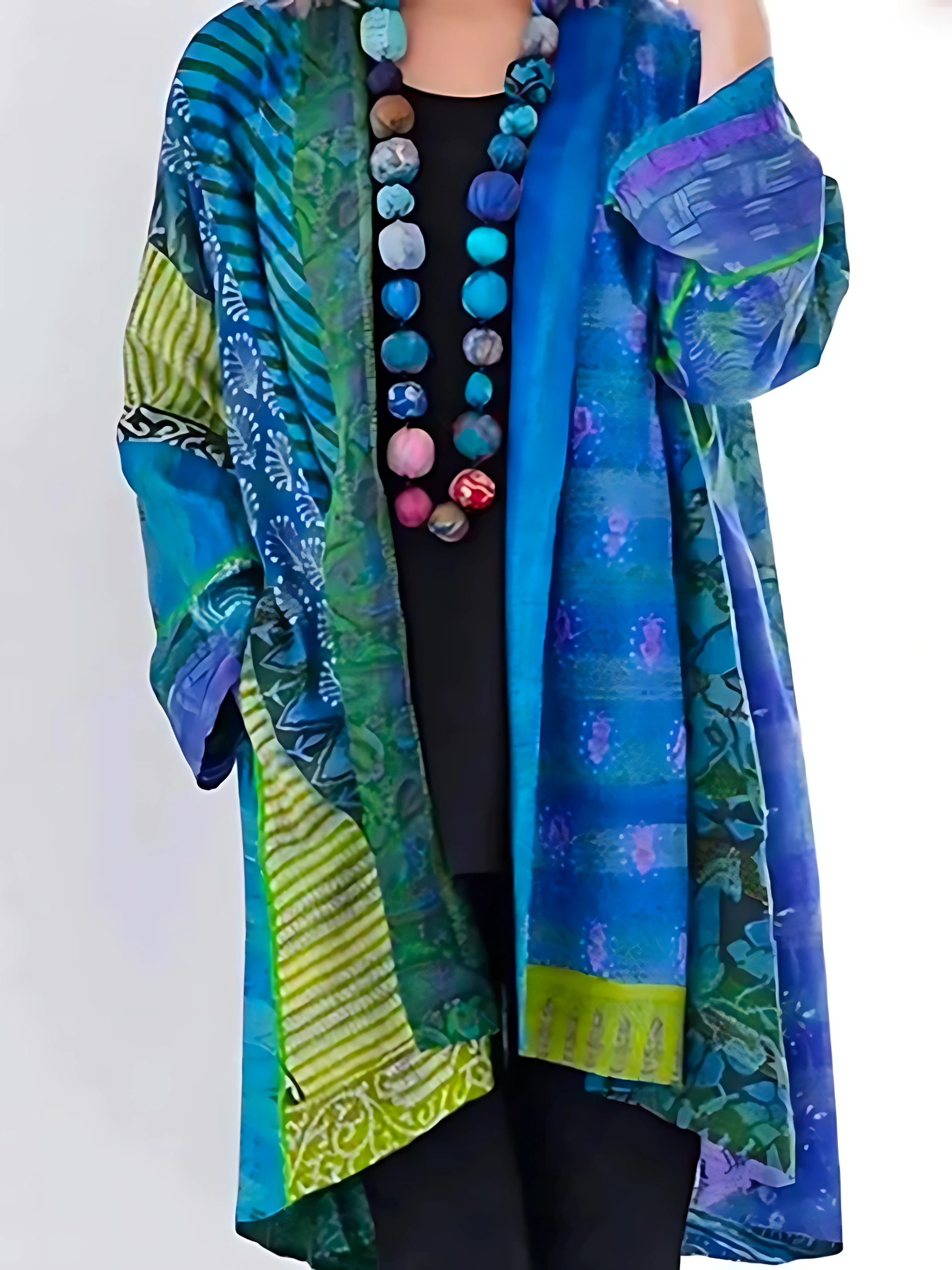 Strickjacke für Damen, Casual Fit | Buntes Patchwork 0