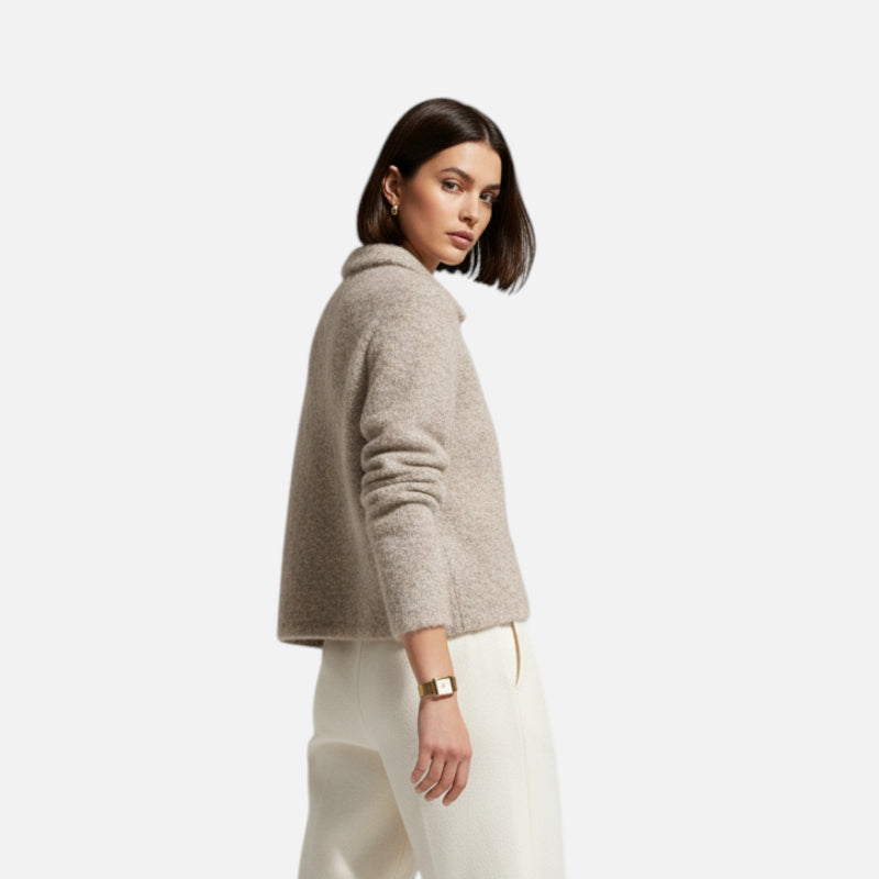 Strickjacke für Damen, mit floralen Knopfdetails | Hüftlang 2