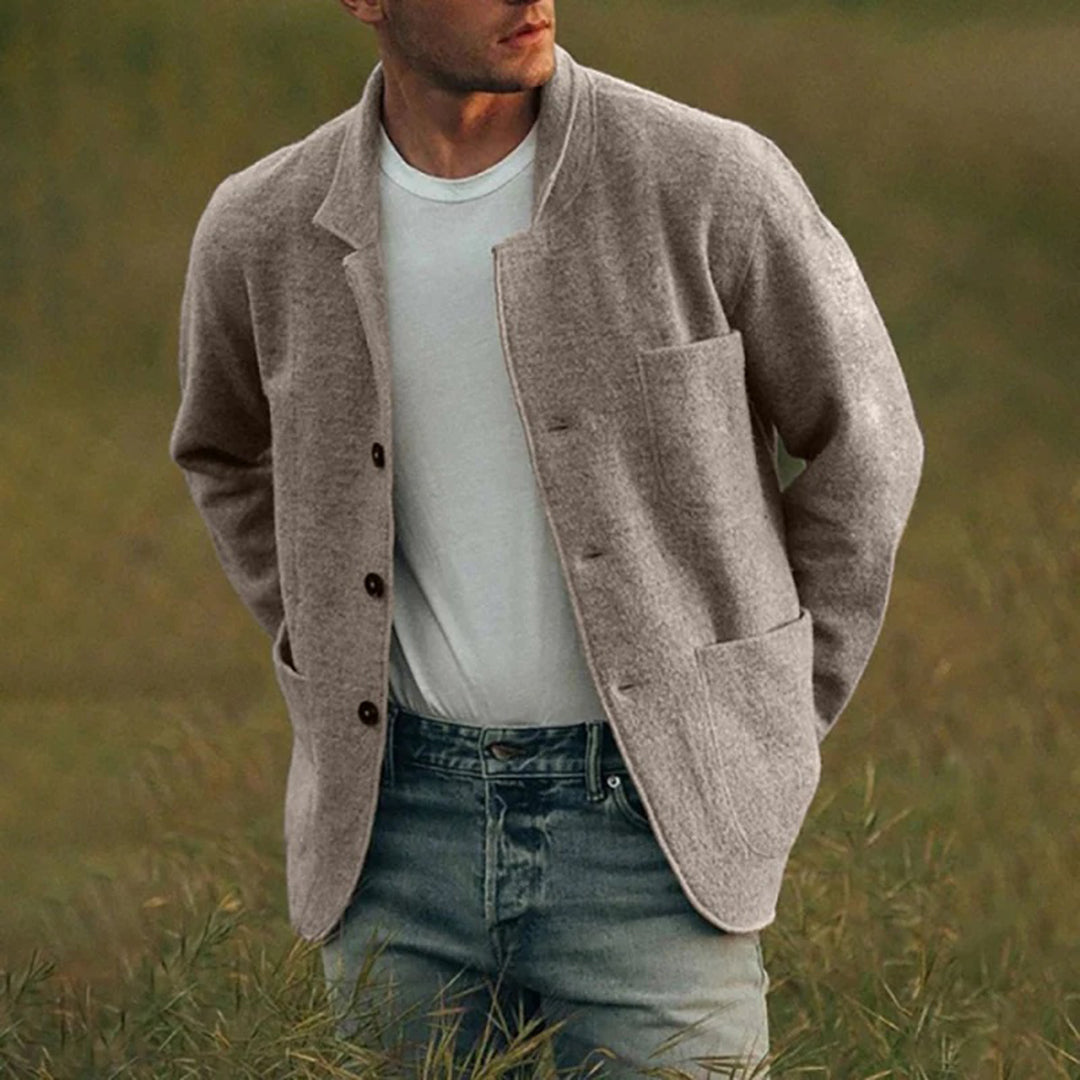 Strickjacke für Herren, Funktionelle Taschen | Lässige Passform 0