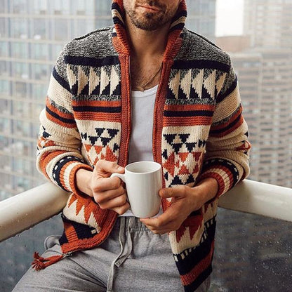 Strickjacke für Herren, Geometrisches Design | Moderne Passform 1