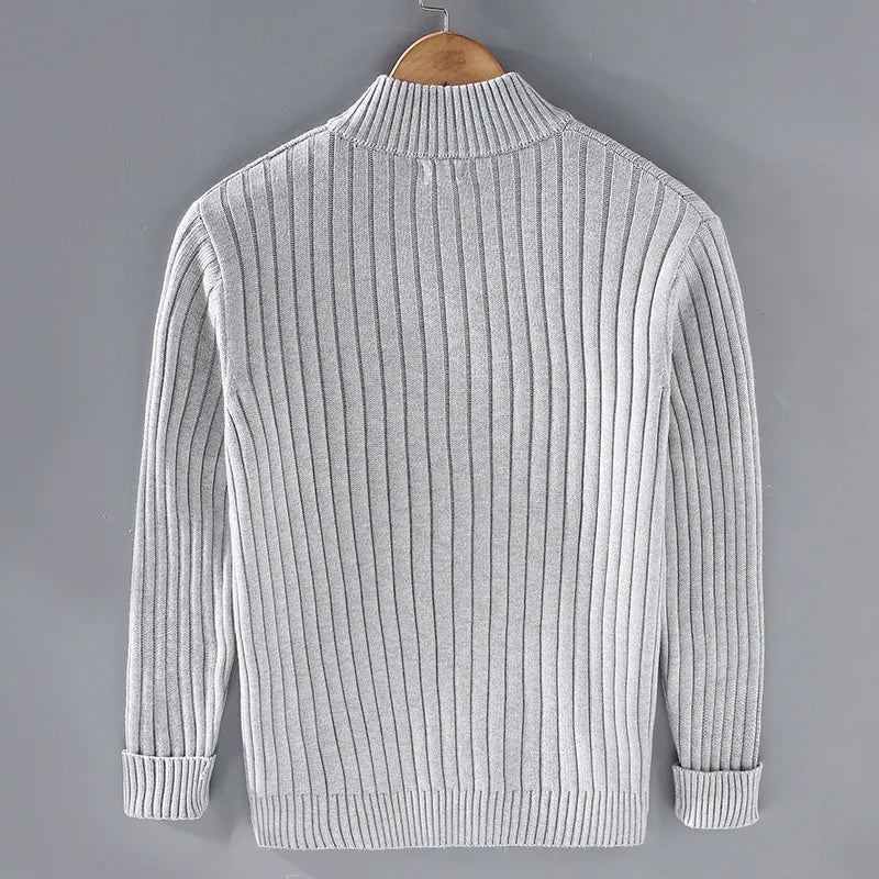 Strickjacke mit Reißverschluss für Herren | Durchgehender Reißverschluss, gerippte Bündchen 1