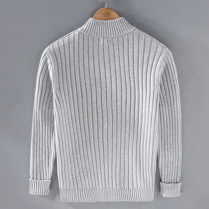 Strickjacke mit Reißverschluss für Herren | Durchgehender Reißverschluss, gerippte Bündchen 1