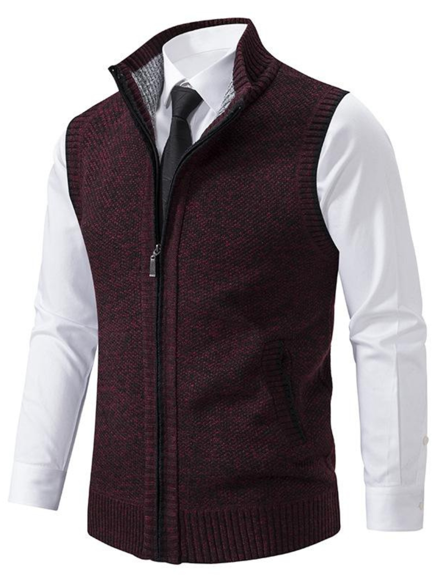 Strukturmusterweste für Herren | Slim Fit