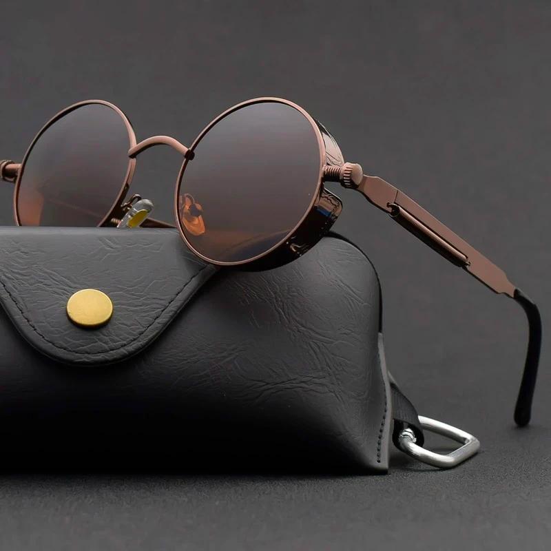 Steampunk-Sonnenbrille für Männer/Frauen mit polarisierten Gläsern und UV400-Schutz