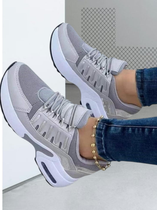 Tess | Orthopädische Komfortschuhe für Damen mit Schnürung und modernem Design | Grau