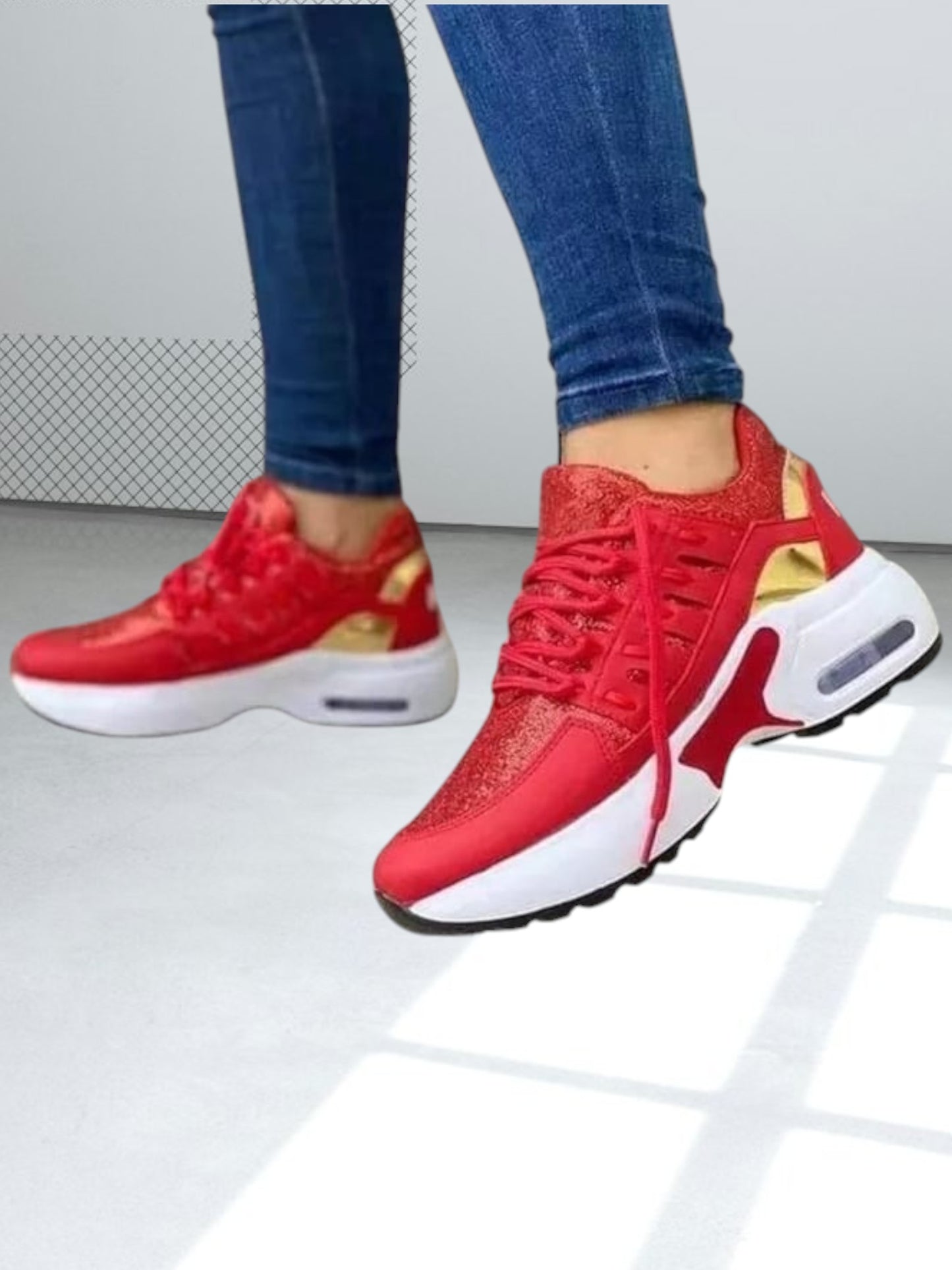 Tess | Orthopädische Komfortschuhe für Damen mit Schnürung und modernem Design | Rot
