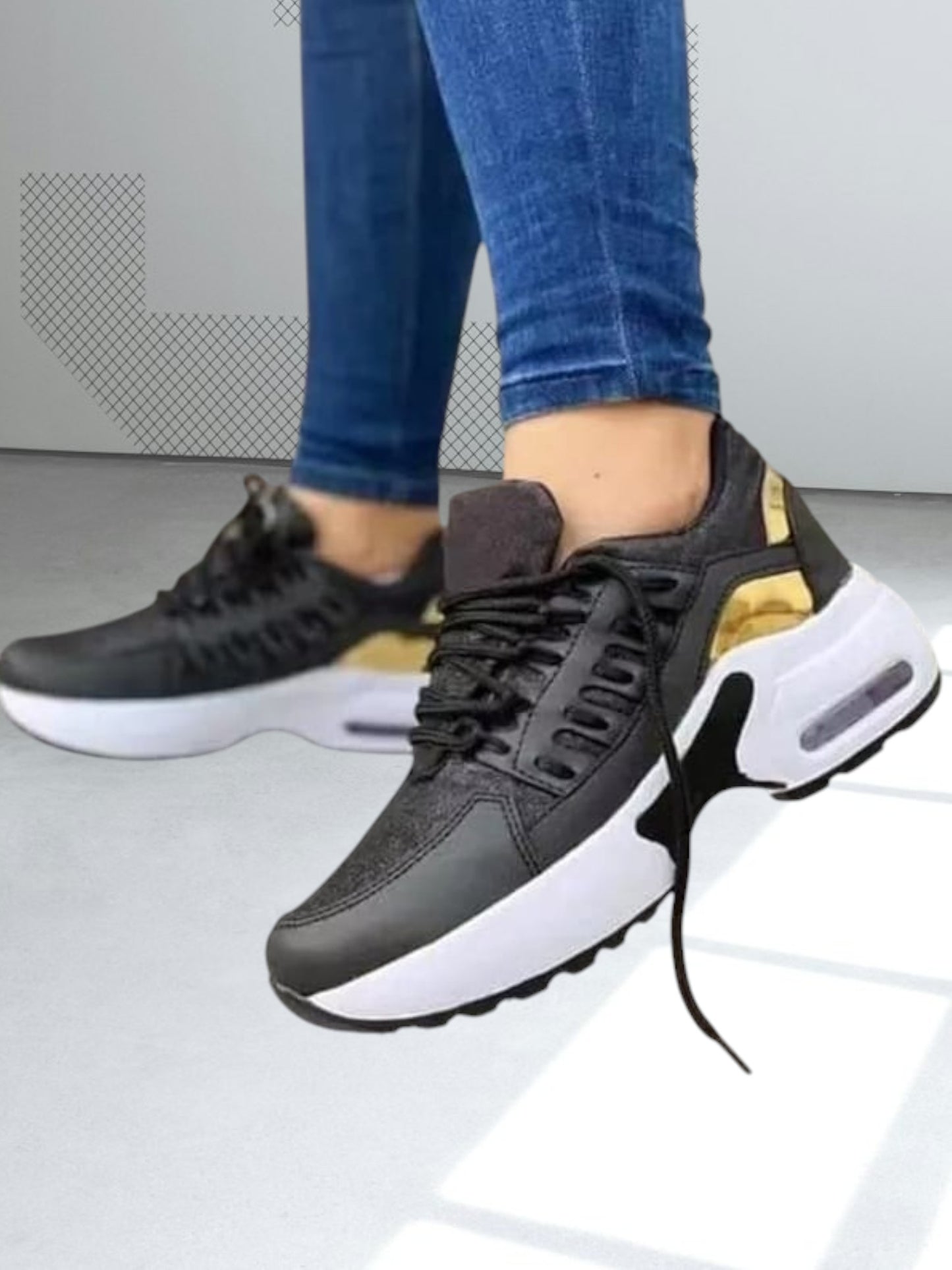 Tess | Orthopädische Komfortschuhe für Damen mit Schnürung und modernem Design | Schwarz