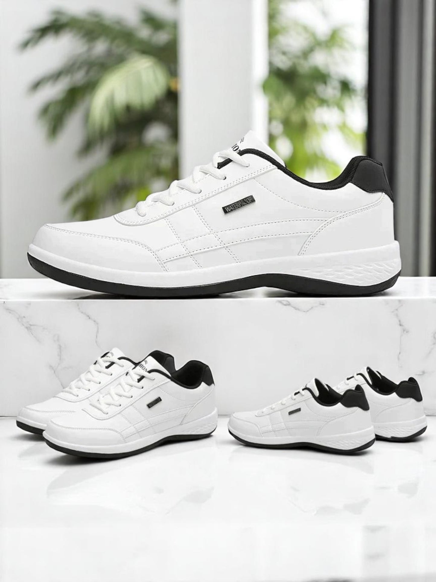 Theodore | Wasserdichte Orthopädische Turnschuhe mit Ergonomischer Unterstützung für Damen und Herren | Weiß