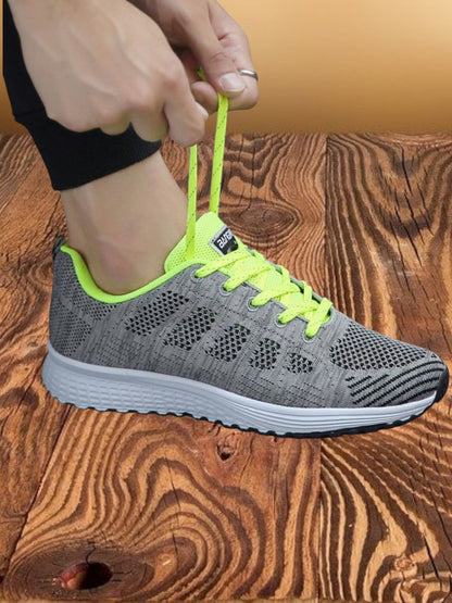 Thora | Orthopädische Turnschuhe für Damen mit Atmungsaktivem Material und Robuster Sohle | Grau - Grün